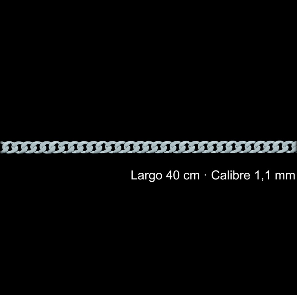 Cadena Plata 925 Barbada 40 Cm 1 10 Mm | Mayorista