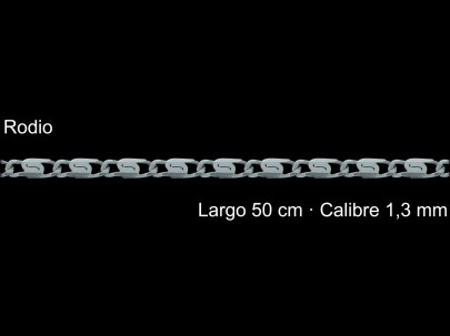Cadena Plata 925 Rodio Ancora 50 Cm 1 3 Mm | Mayorista