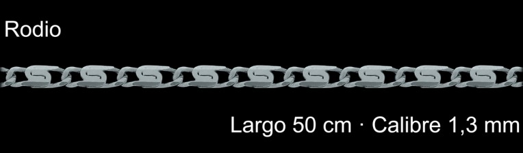 Cadena Plata 925 Rodio Ancora 50 Cm 1 3 Mm | Mayorista
