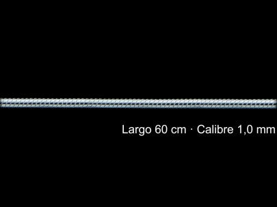 Cadena Plata 925 Cola De Topo 60 Cm 1 Mm | Mayorista