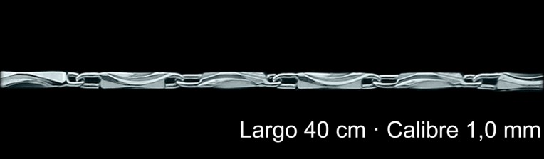Cadena Plata 925 Eslabon Grabado 40 Cm 1 Mm | Mayorista