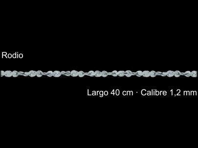 Cadena Plata 925 Rodio Singapur 40 Cm 1 2 Mm | Mayorista