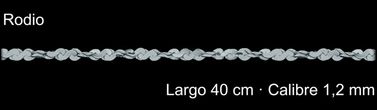 Cadena Plata 925 Rodio Singapur 40 Cm 1 2 Mm | Mayorista