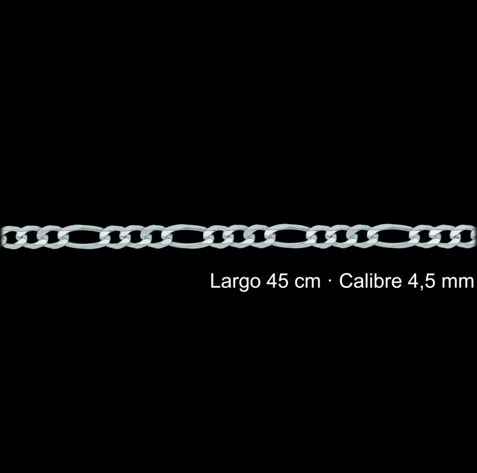 Cadena Plata 925 Programada 3x1 45 Cm 4 5 Mm | Mayorista