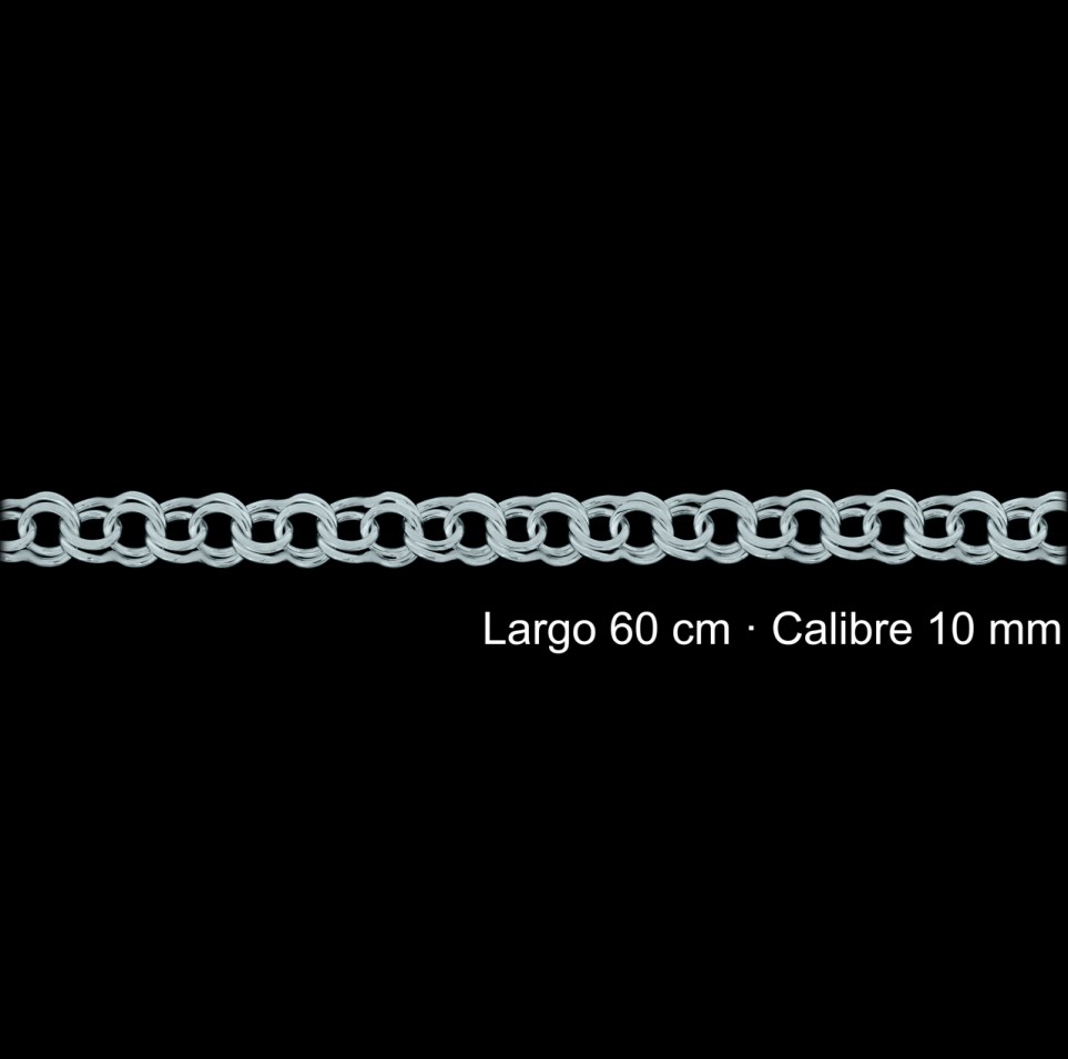 Cadena Plata 925 Hungarina 2x2 60 Cm 10 Mm | Mayorista