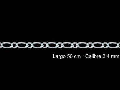 Cadena Plata 925 Programada 1x1 50 Cm 3 4 Mm | Mayorista