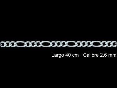 Cadena Plata De Ley 925 Programada 3 1 40 Cm 2 6 Mm | Mayorista