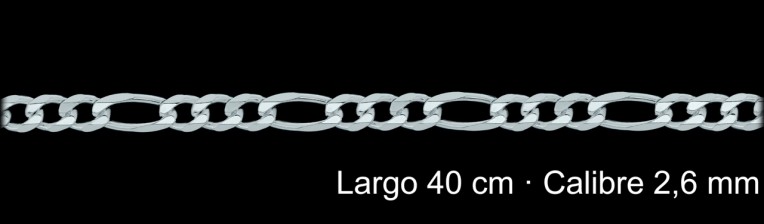 Cadena Plata De Ley 925 Programada 3 1 40 Cm 2 6 Mm | Mayorista