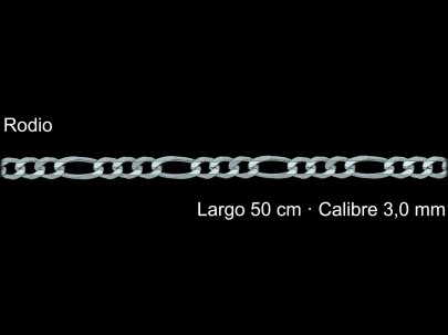 Cadena Plata De Ley 925 Rodio Programada 3 1 50 Cm 3 Mm | Mayorista