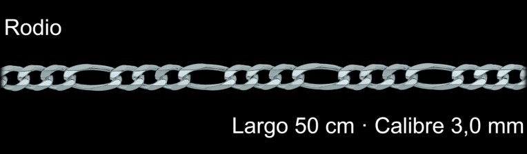 Cadena Plata De Ley 925 Rodio Programada 3 1 50 Cm 3 Mm | Mayorista