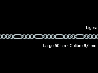 Cadena Plata 925 Figaro 3 1 60 Cm 6 Mm | Mayorista