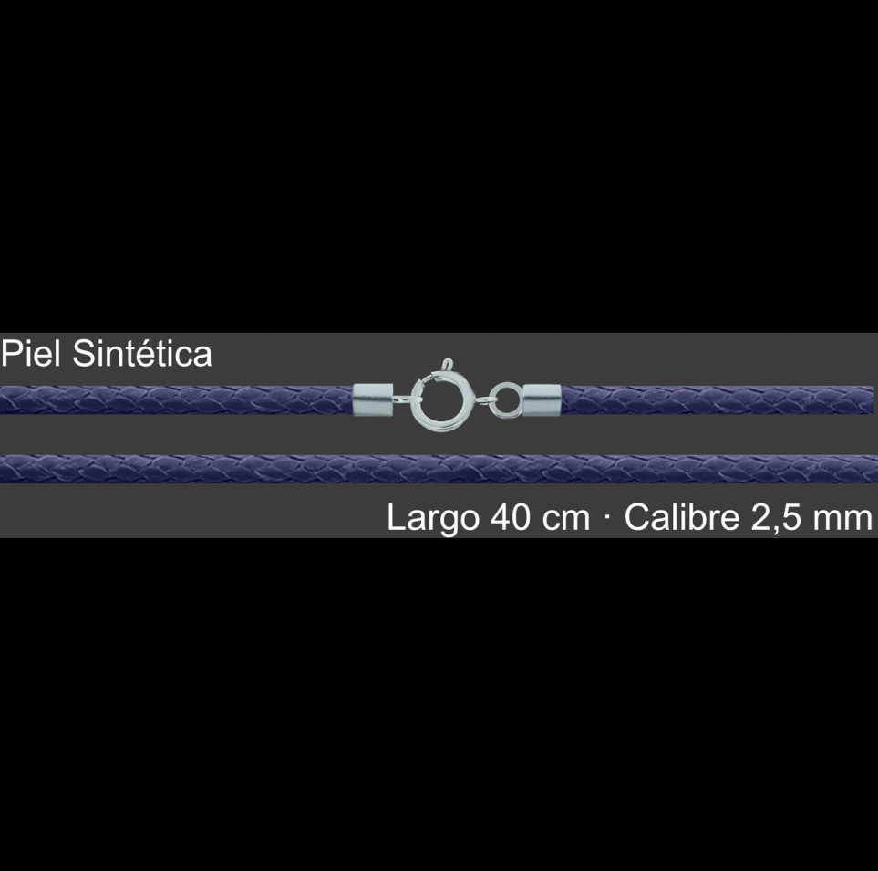 Cordon Piel Sintetica Violeta 2 5 Mm Terminal Y Cierre 40 | Mayorista