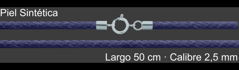 Cordon Piel Sintetica Violeta 2 5 Mm Terminal Y Cierre 40 | Mayorista