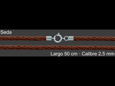 Cordon Seda Reliada Caldera 2 5 Mm Terminal Y Cierre 50 Cm | Mayorista