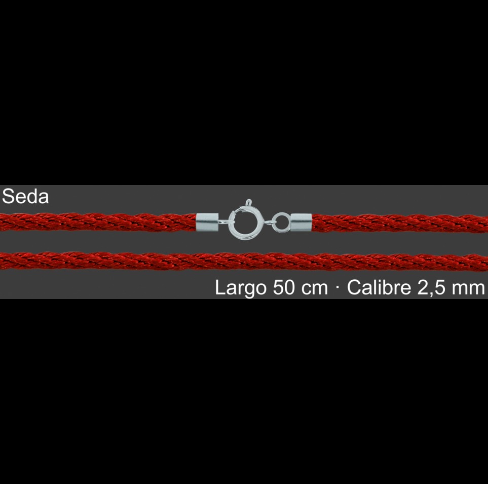 Cordon Seda Reliada Roja 2 5 Mm Terminal Y Cierre 50 Cm | Mayorista