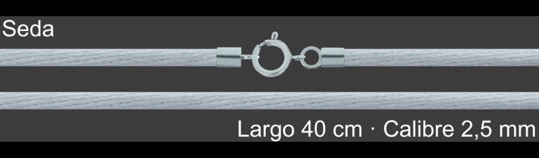 Cordon Seda Blanca 2 5 Mm Terminal Y Cierre 40 Cm | Mayorista