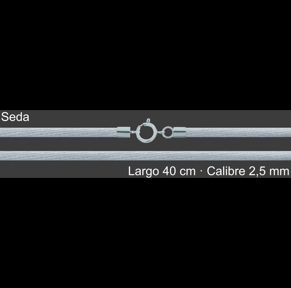 Cordon Seda Blanca 2 5 Mm Terminal Y Cierre 40 Cm | Mayorista