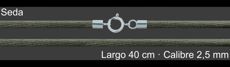 Cordon Seda Gris 2 5 Mm Terminal Y Cierre 40 Cm | Mayorista