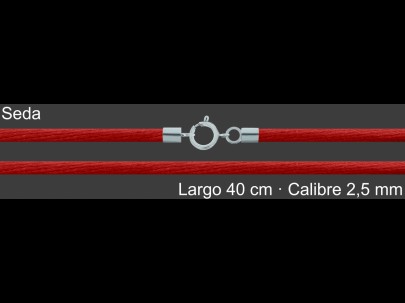 Cordon Seda Roja 2 5 Mm Terminal Y Cierre 40 Cm | Mayorista