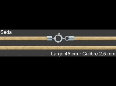 Cordon Seda Amarillo Claro 2 5 Mm Terminal Y Cierre 45 Cm | Mayorista