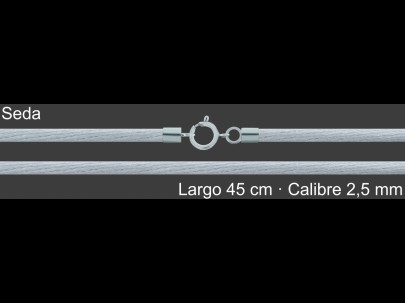 Cordon Seda Blanca 2 5 Mm Terminal Y Cierre 45 Cm | Mayorista