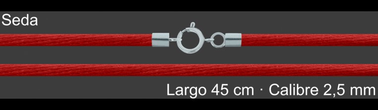 Cordon Seda Roja 2 5 Mm Terminal Y Cierre 45 Cm | Mayorista