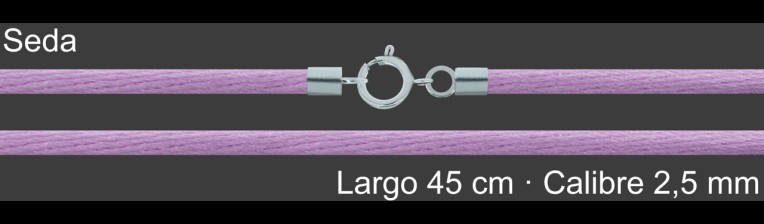 Cordon Seda Rosa 2 5 Mm Terminal Y Cierre 45 Cm | Mayorista