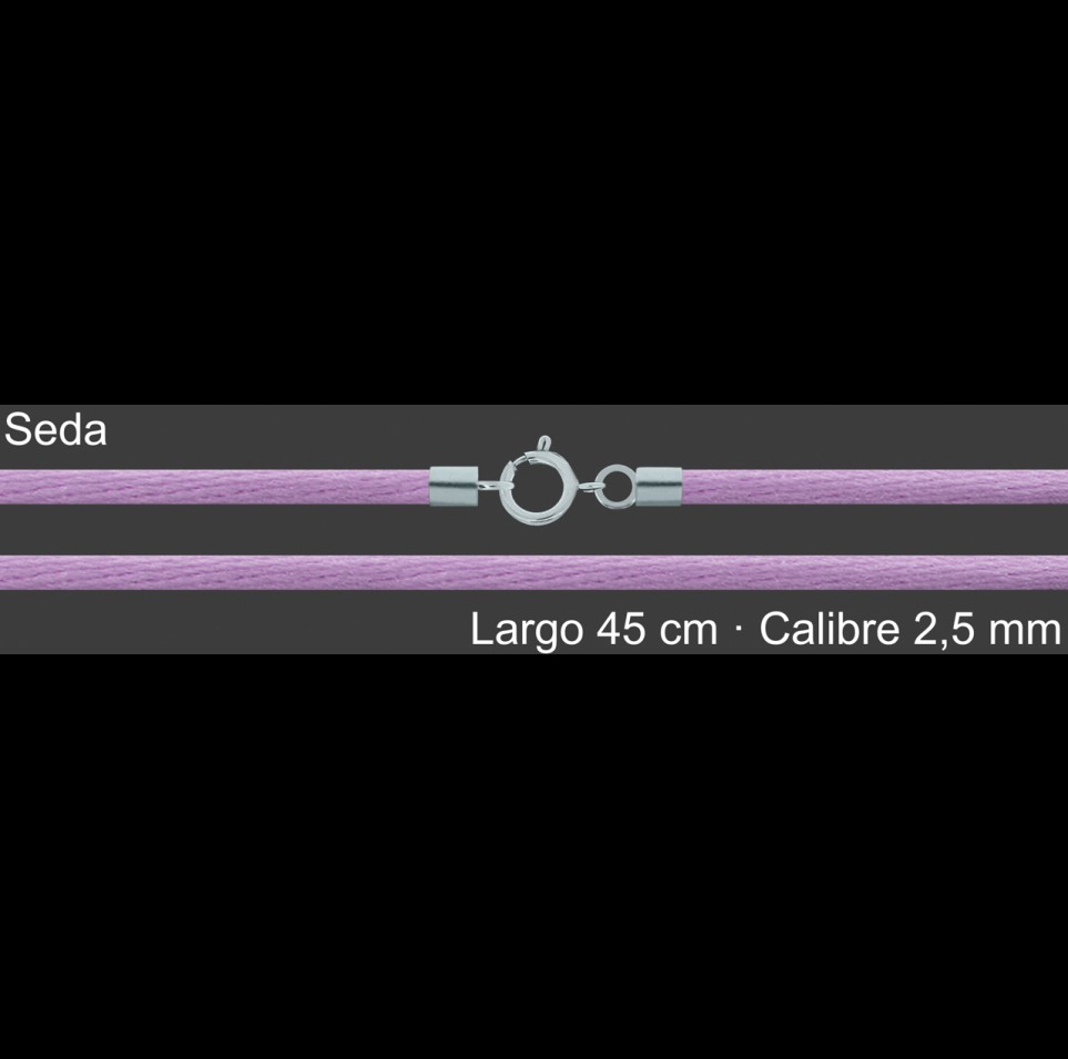 Cordon Seda Rosa 2 5 Mm Terminal Y Cierre 45 Cm | Mayorista
