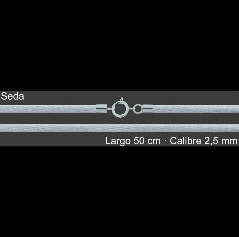 Cordon Seda Blanca 2 5 Mm Terminal Y Cierre 50 Cm | Mayorista