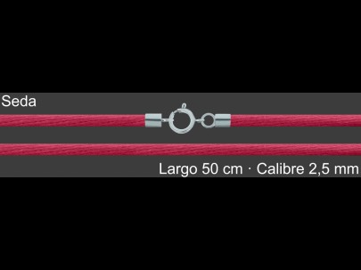 Cordon Seda Fucsia 2 5 Mm Terminal Y Cierre 50 Cm | Mayorista