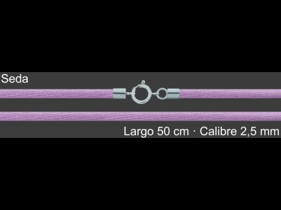 Cordon Seda Rosa 2 5 Mm Terminal Y Cierre 50 Cm | Mayorista