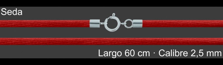 Cordon Seda Roja 2 5 Mm Terminal Y Cierre 60 Cm | Mayorista