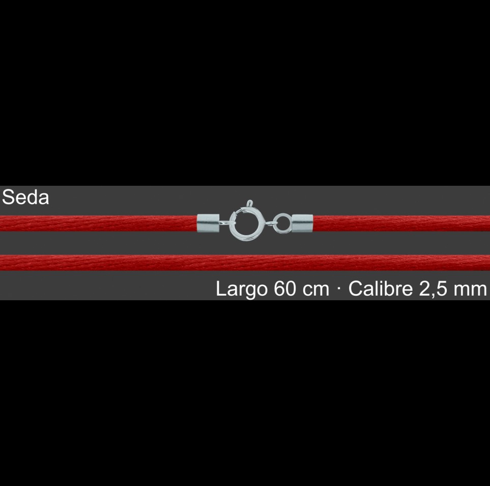 Cordon Seda Roja 2 5 Mm Terminal Y Cierre 60 Cm | Mayorista