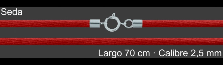 Cordon Seda Roja 2 5 Mm Terminales Y Cierre 70 Cm | Mayorista