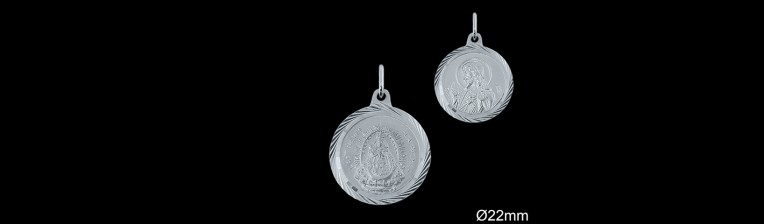 Medallas de Plata al Por Mayor ref 33103S | Mayorista Medallas Plata
