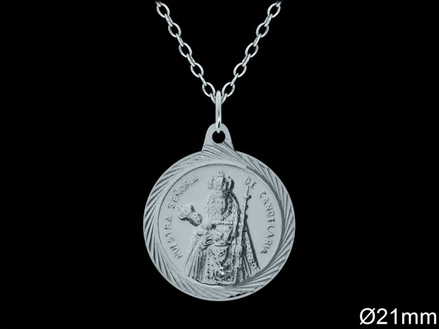 Medallas de Plata al Por Mayor ref 33117C | Mayorista Medallas Plata