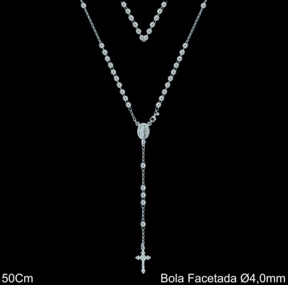 Mayorista de Plata de Rosarios ref 4304F  Plata al por Mayor de Rosarios