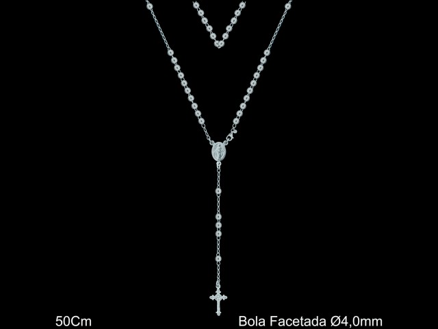 Mayorista de Plata de Rosarios ref 4304F  Plata al por Mayor de Rosarios