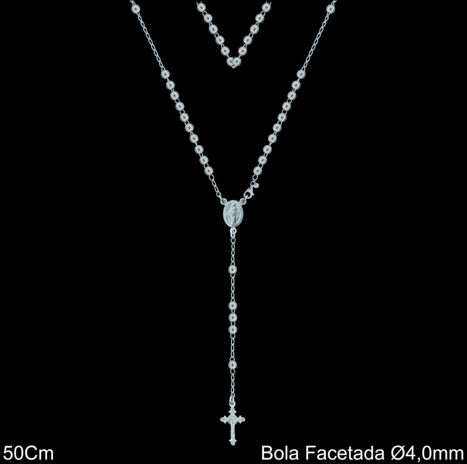 Mayorista de Plata de Rosarios ref 4304F  Plata al por Mayor de Rosarios