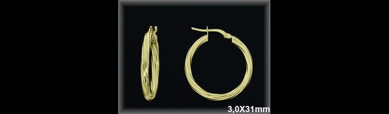 Aros de Plata al Por Mayor ref AL545DC  Mayorista de Aros de Plata
