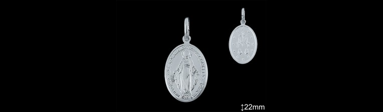 Medallas de Plata al Por Mayor ref 33L601D22 | Mayorista Medallas Plata