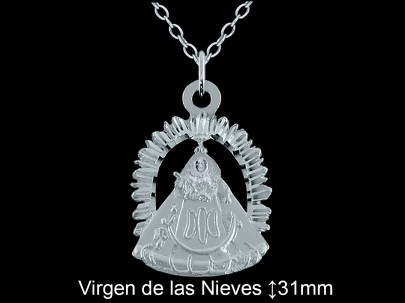 Medalla Virgen de las Nieves Plata al Por Mayor ref3100  Mayorista Plata Canarias