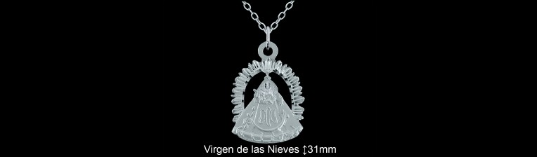 Medalla Virgen de las Nieves Plata al Por Mayor ref3100  Mayorista Plata Canarias