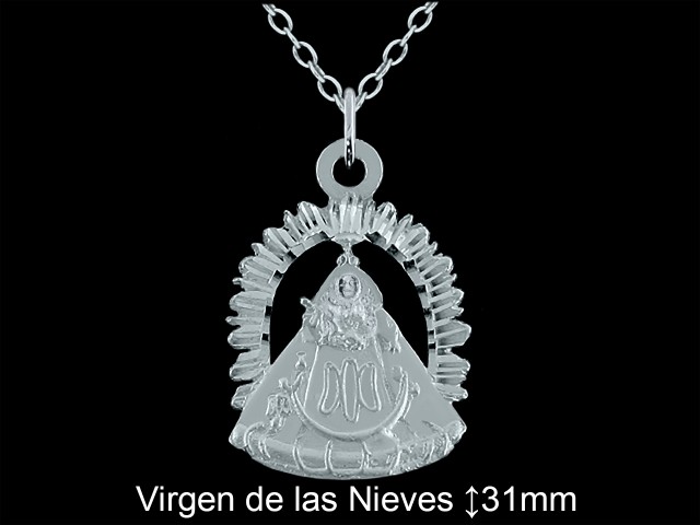 Medalla Virgen de las Nieves Plata al Por Mayor ref3100  Mayorista Plata Canarias