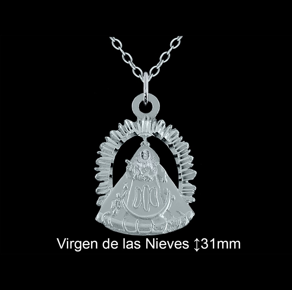 Medalla Virgen de las Nieves Plata al Por Mayor ref3100  Mayorista Plata Canarias