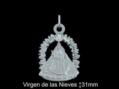 Medalla Virgen de las Nieves Plata al Por Mayor ref3100s  Mayorista Plata Canarias