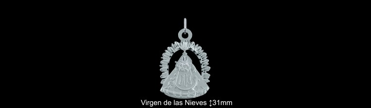 Medalla Virgen de las Nieves Plata al Por Mayor ref3100s  Mayorista Plata Canarias
