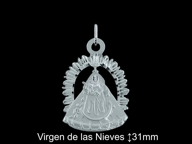 Medalla Virgen de las Nieves Plata al Por Mayor ref3100s  Mayorista Plata Canarias