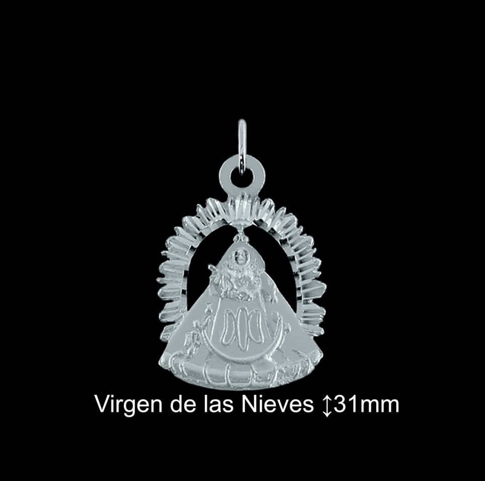 Medalla Virgen de las Nieves Plata al Por Mayor ref3100s  Mayorista Plata Canarias