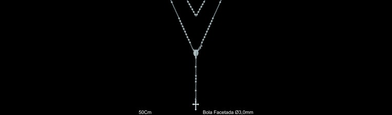Mayorista de Plata de Rosarios ref 4303F  Plata al por Mayor de Rosarios